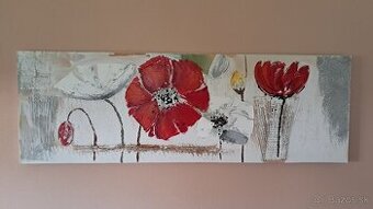 Obraz kvety 150x50 cm