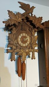Predám staré funkčné veľké kukučkové hodiny drevorezba kukaj