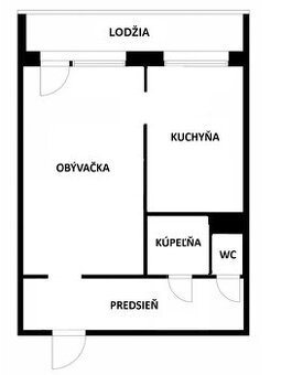 Na predaj 1,5 izbový byt na ulici Krosnianska, Košice - Darg