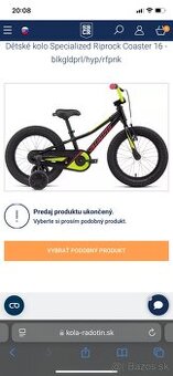 Specialized bicykel 16 palcov detsky
