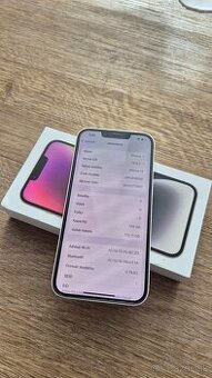 Apple Iphone 14 128gb, biely 84% batéria