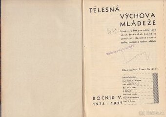 Časopis: Tělesná výchova mládeže (1934 – 1935)