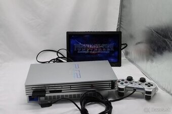 PlayStation 2 FAT SCPH-50004 Silver + strieborný ovládač + k