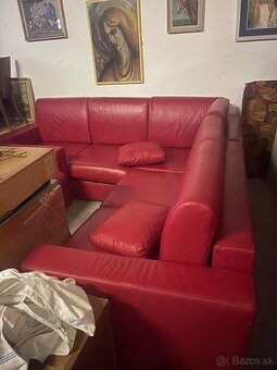 Kožená rohová sedačka