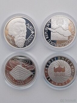 Mince strieborne 10 a 20 eurove mince PROOF