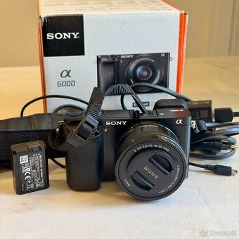 Sony A6000 černý + setový objektiv (1000 snímků)