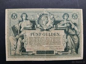 Bankovky 5,10 Gulden 1866, 1880,1881