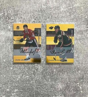 Hokejové podpísané auto karty NHL a SK hráčov