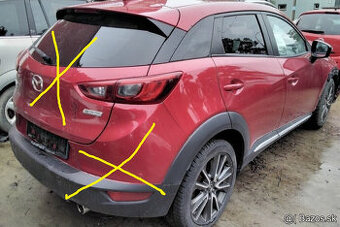 Mazda CX-3 2.0 AWD 2015 predám DVERE, MOTOR PE, PREVODOVKA 4
