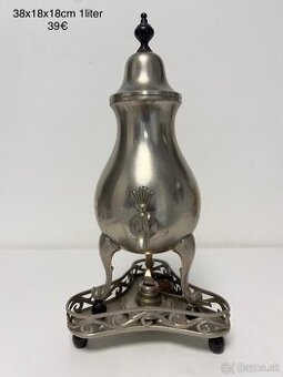 Samovar s cínu a liatina