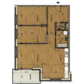 NOVOSTAVBA -3izb.byt s 9 m2 balkónom, lokalita: pri jazierku