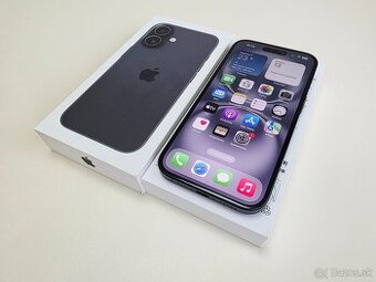 APPLE IPHONE 16 128GB BLACK TOP STAV,ZDRAVIE BATERKY 100%