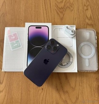 iPhone 14Pro 128gb Deep Purple -komplet príslušenstvo záruka