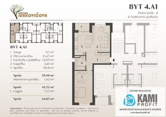 Jurkovičova Nitra – novostavba, predaj dvojizbového bytu - 1
