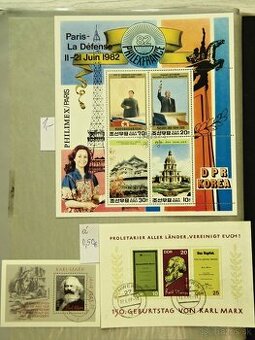 Známky - Komunistický vodcovia 37ks + 3 aršíky