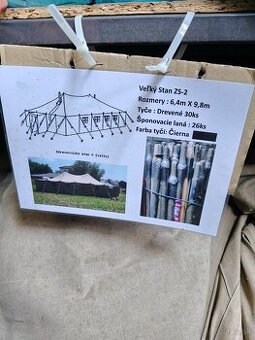 Vojenský stan ZS-2 – 6,4m x 9,8m
