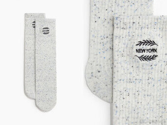 Ponožky New York, Z rebrovaného úpletu, Členkové