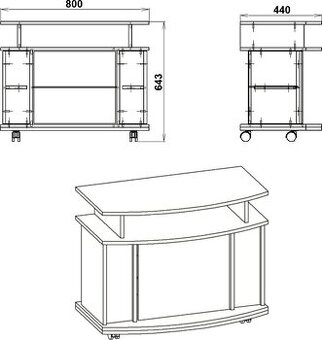 Predám TV stolík dub sonoma ako nový