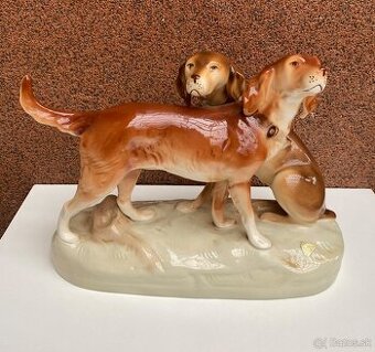 2 sošky psov Royal Dux