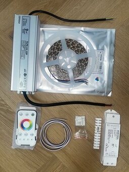 led osvetlenie 5m komplet (zdroj, prijímač, diaľkové)