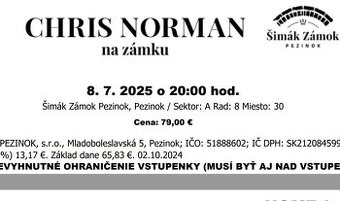 Chris Norman 2x vstupenka