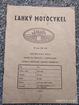 Návod k obsluze Jawa 50/555