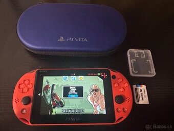 Predám PS Vita 2000 NEON ORANGE +128 Gb karta
