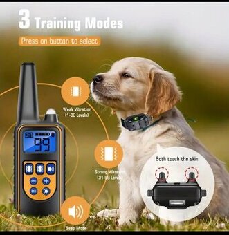 Výcvikový obojok pre psov s dosahom 800 m