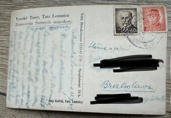 Vysoké Tatry pohľadnica so známkami 1948 za 5eur