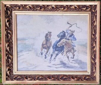 Starožitný obraz - Benyovszký  -    63/53 cm