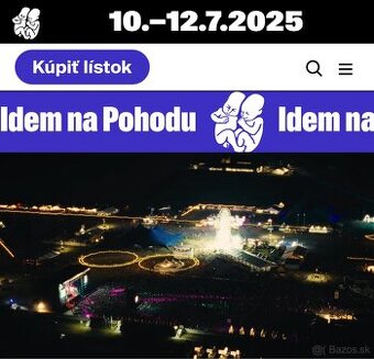 Kúpim lístok na Pohodu. Sobota.
