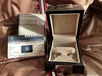 Diamantové náušnice z bieleho zlata 1.048 ct