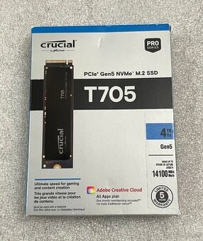 Nový SSD disk Crucial T705 4TB