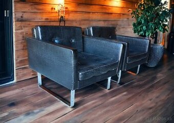 Retro kreslá s kovovými nohami