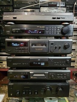 SONY HiFi zostava TA-FE330, MDS-JE330, CDP-XE200, ST-S190