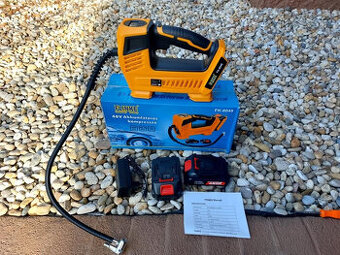 Prenosný Aku kompresor +nastavce 2x aku -nabijačka