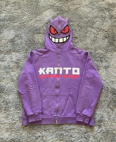 Kanto Starter Gengar Full Zip Hoodie - Purple