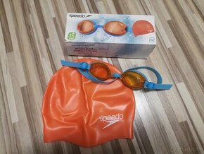 Detské plavecké okuliare Speedo+čiapka - 1