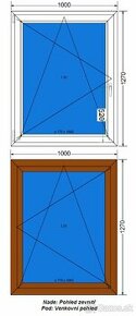 Plastove okno 100x127 (nepouzite) - 1