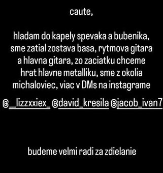 HLADAME SPEVAKA A BUBENIKA