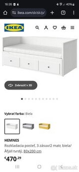 Rozkladacia postel hemnes