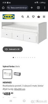 Rozkladacia postel hemnes
