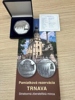 Pamiatková rezervácia TRNAVA - strieborná minca 20€