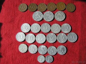 ČESKOSLOVENSKÉ MINCE :HALIERE 1961-1975