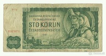 100 kčs 1960 séria P - 1