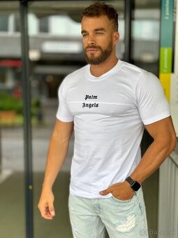 Tričko Palm Angels bielo cierne