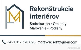 Rekonštrukcie , sadrokarton , podlahy, obklady,