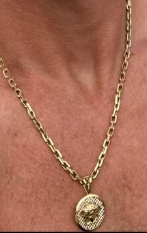 Zlatý prívesok VERSACE MEDÚZA ZO 14 karátoveho zlata