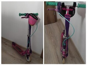 Detská kolobežka s blikajúcim kolesom