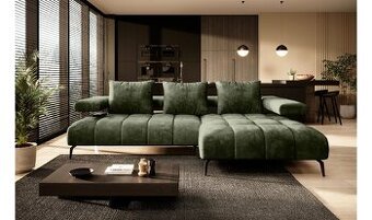 Predám nový rohový gauč MAGNETIC F MINI – OLIVOVÝ, ľavý roh